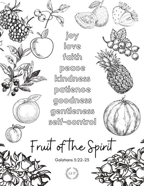 Fruit Of The Spirit Free Printable
